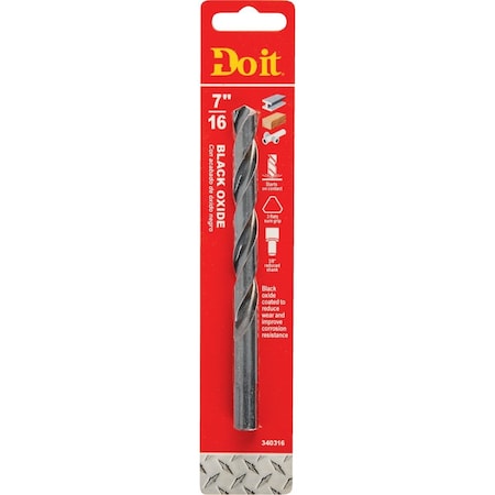 All-Source 7/16 In. Black Oxide Drill Bit 325571DB